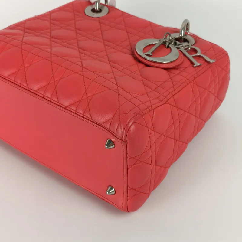 DIOR Top Handle Bag Lady Lady Dior Bag Pink Lambskin24 × 12 × 21 cm — detail view 1 of 25
