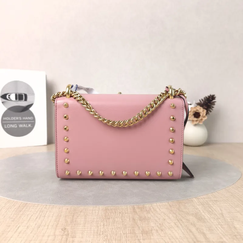 GUCCI Crossbody Bag Padlock Pink Calfskin Small 20.5 × 7.5 × 13 cm — cover view 2 of 5