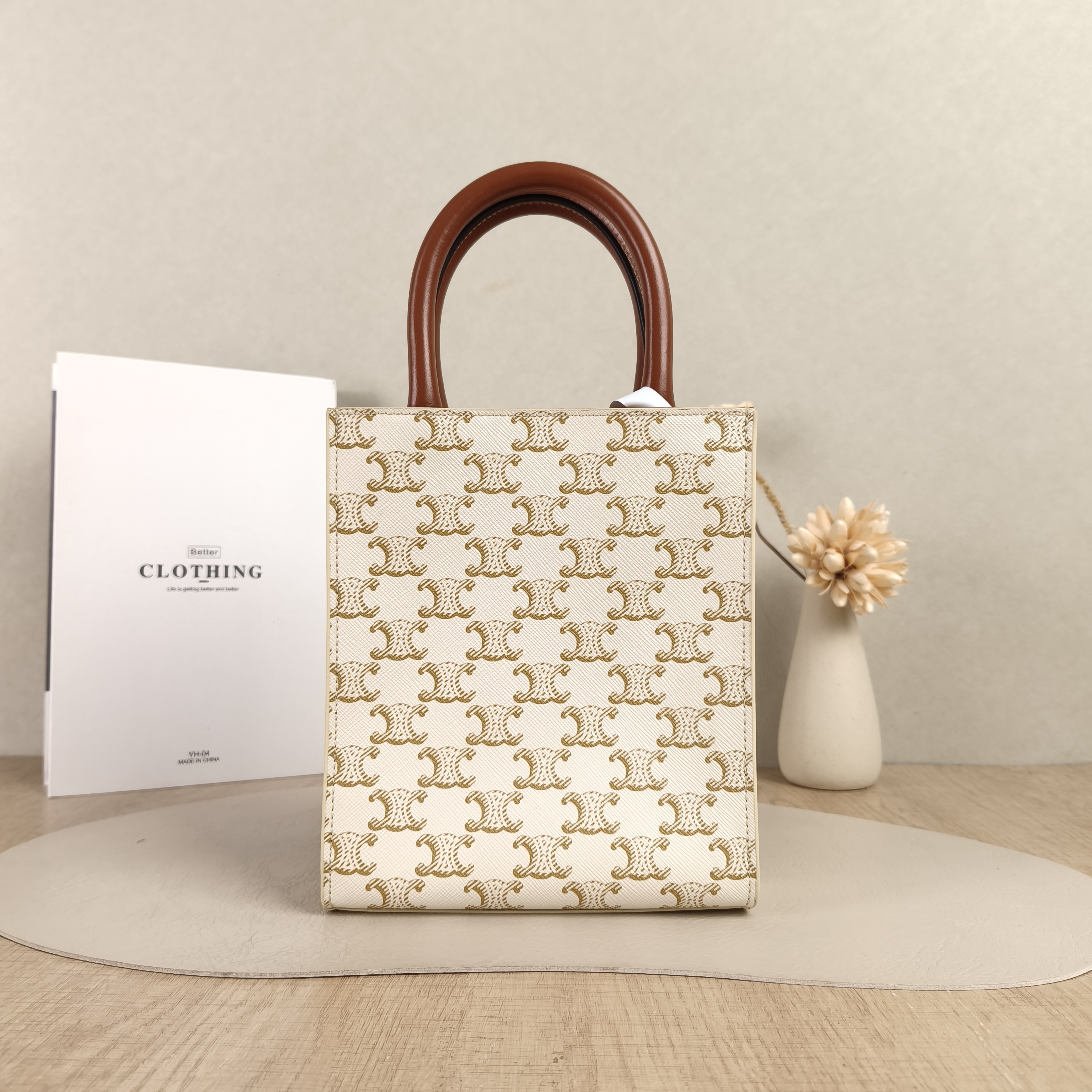 CELINE Crossbody Bag CABAS Mini White PV Cmini17 × 4 × 20.5 cm — cover view 4 of 5