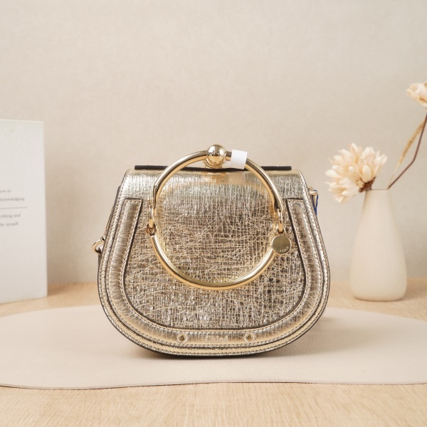 Chloé nili Gold Calfskin · Shoulder Strap Dust Bag · 18 × 6 × 15 cm