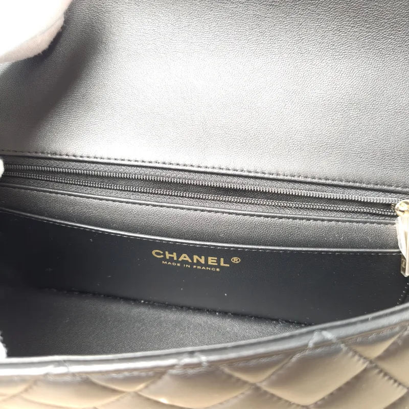 Chanel Crossbody Bag CF Crossbody Bag Black Lambskin Medium25.5 × 6 × 12.5 cm — detail view 13 of 13