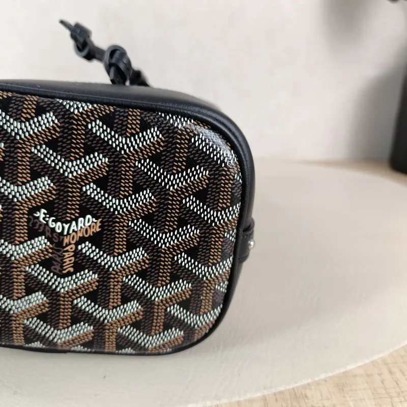 GOYARD Crossbody Bag Petit Flot Black ine Canvas Mini 12 × 10 × 17.5 cm — detail view 11 of 11