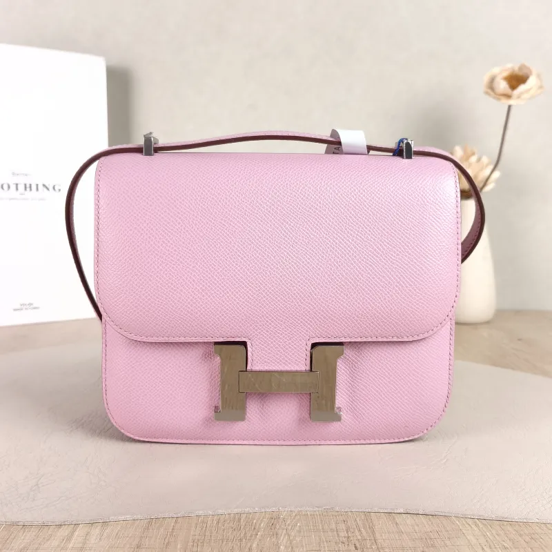 Hermès Crossbody Bag Constance 19 Silver-Tone Hardware X9 Epsom Calfskin Mini 18 × 4 × 15 cm k