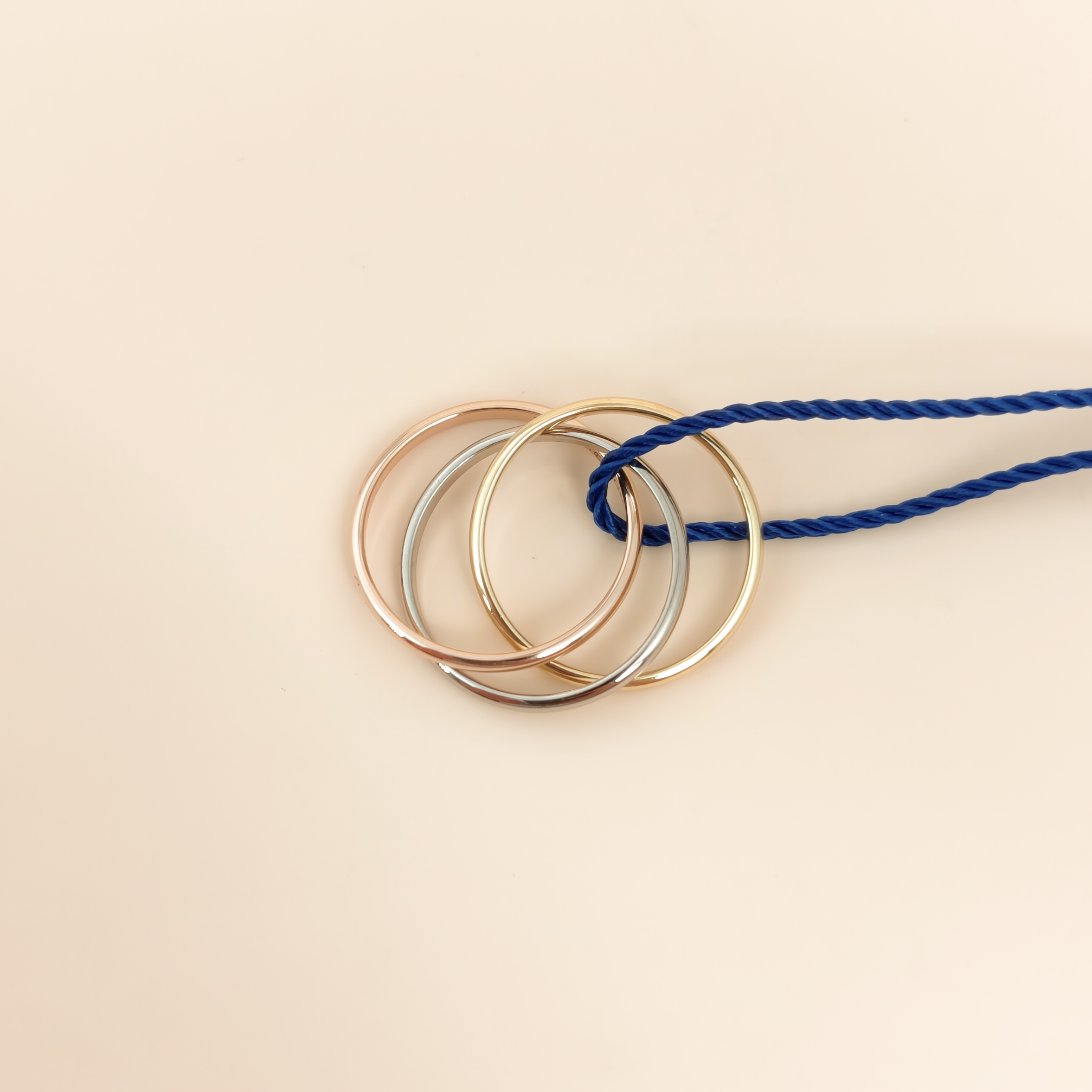 CARTIER Ring Trinity Collection Ring Edition White Gold Yellow Gold Rose Gold18KW hite Gold Yellow Gold Rose Gold One Size46 — cover view 6 of 6
