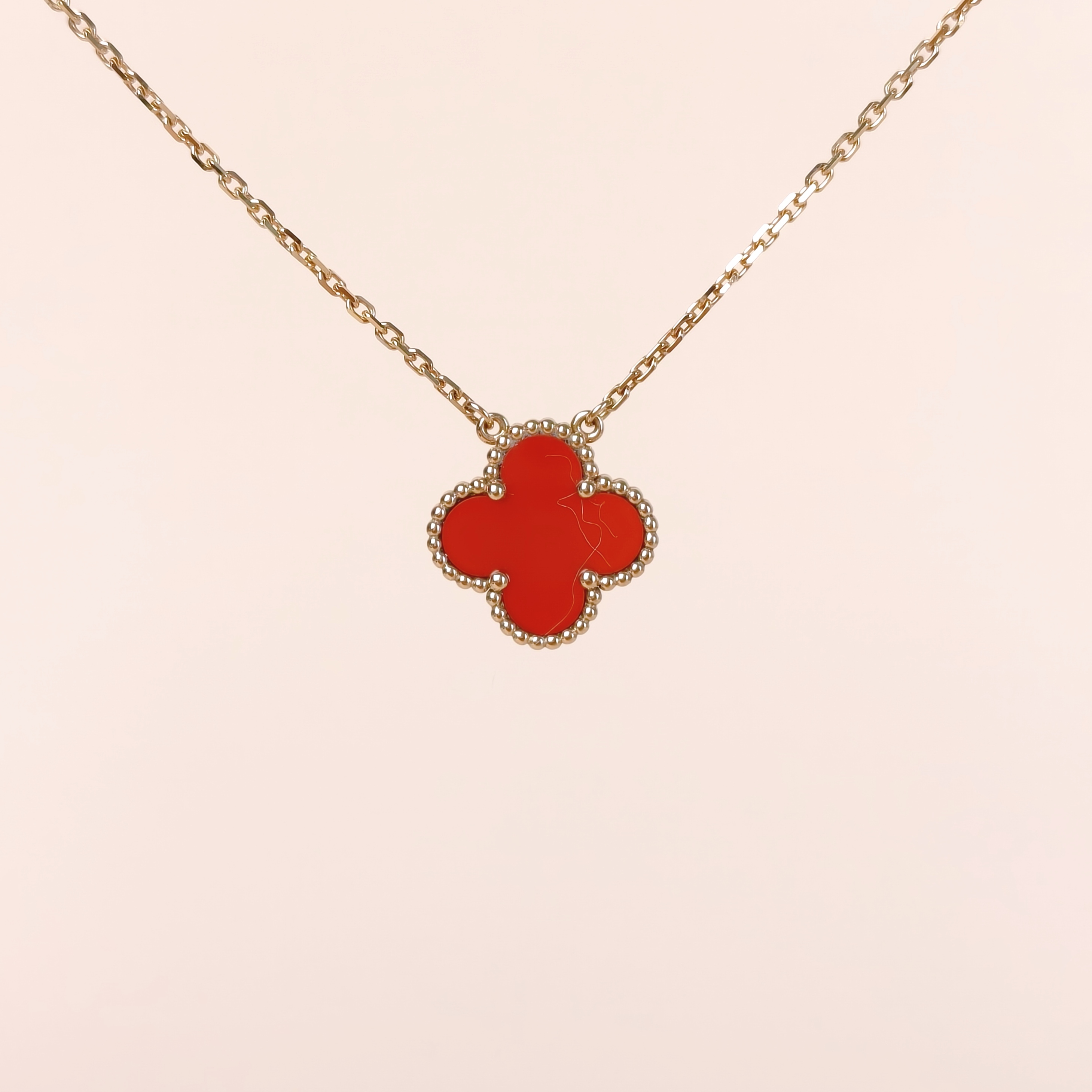 Van Cleef & Arpels Necklace Alhambra Alhambra Collection Necklace 18KY ellow Gold Vintage Small42cm