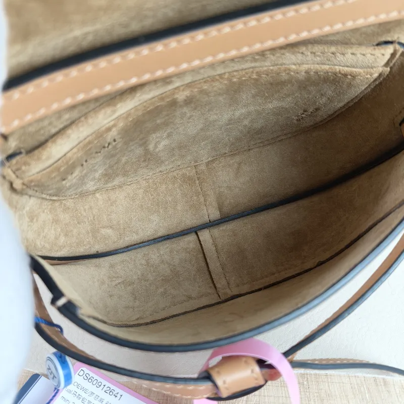 LOEWE Crossbody Bag Gate Dual Shoulder Strap Yellow Calfskin Mini 21 × 9.5 × 13 cm — detail view 1 of 9