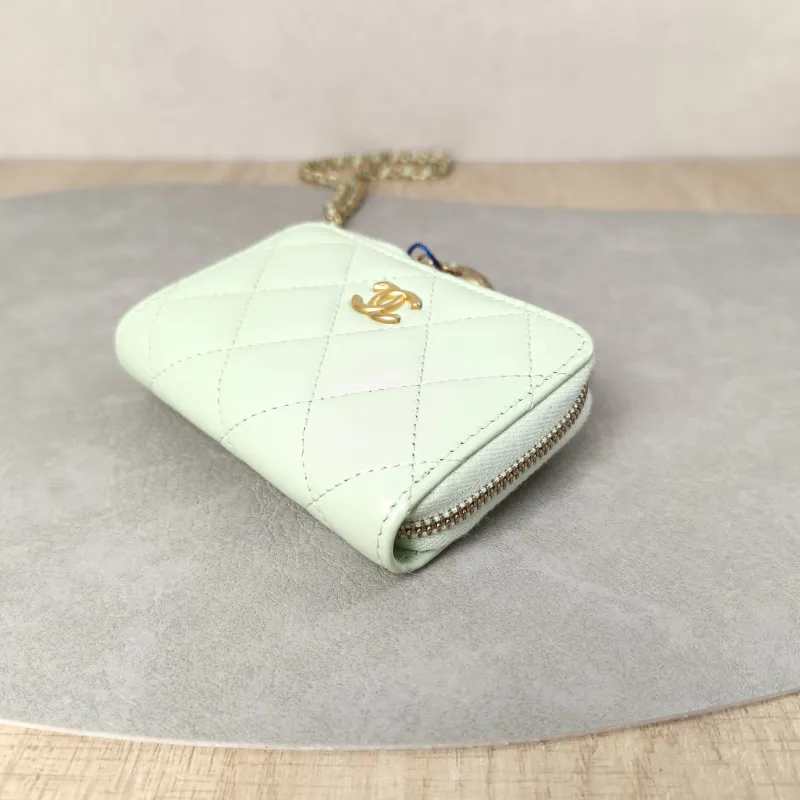 Chanel Crossbody Bag Cardholder Wallet Lambskin 11 × 2 × 7.5 cm — detail view 8 of 13