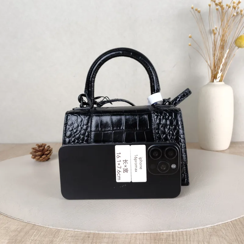 BALENCIAGA Crossbody Bag Hourglass Hourglass Bag Black Calfskinmini19 × 5 × 12 cm — cover view 5 of 5