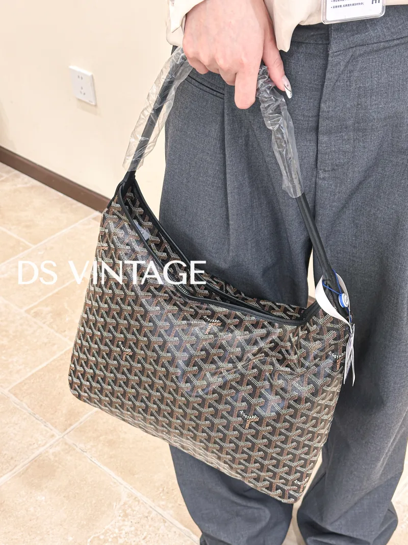 GOYARD Shoulder Bag Boheme Hobo​ Black ine Canvas Small 43 × 14 × 27 cm — on-model view 3 of 3