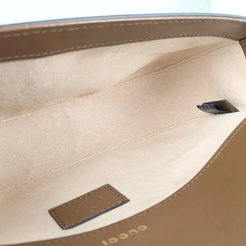 GUCCI Shoulder Bag Horsebit 1955 Horsebit Small Monogram · Shoulder Strap PVC Small 24 × 5.5 × 13 cm — detail view 12 of 13