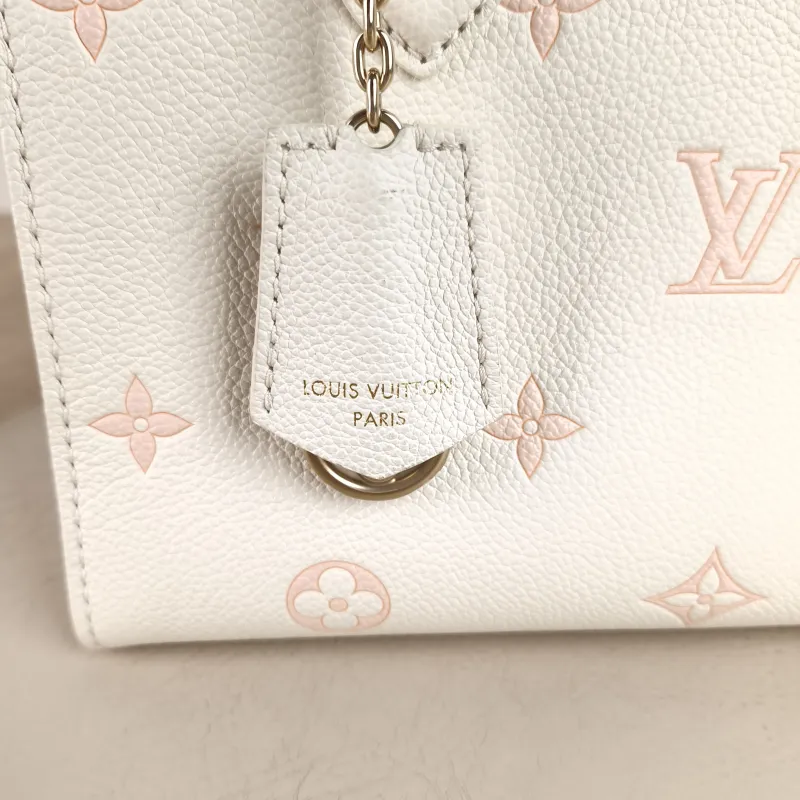 Louis Vuitton Shoulder Bag Onthego Beige · Pink Monogram Empreinte Embossed Calfskin Small 25 × 11.5 × 19 cm — detail view 11 of 12