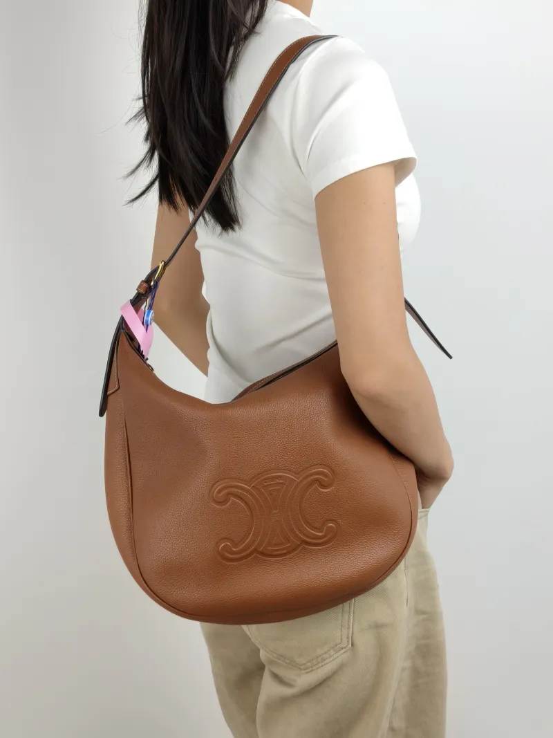 CELINE Shoulder Bag HELOISE TRIOMPHE Calfskin Medium 28.5 × 8 × 30 cm — on-model view 1 of 2
