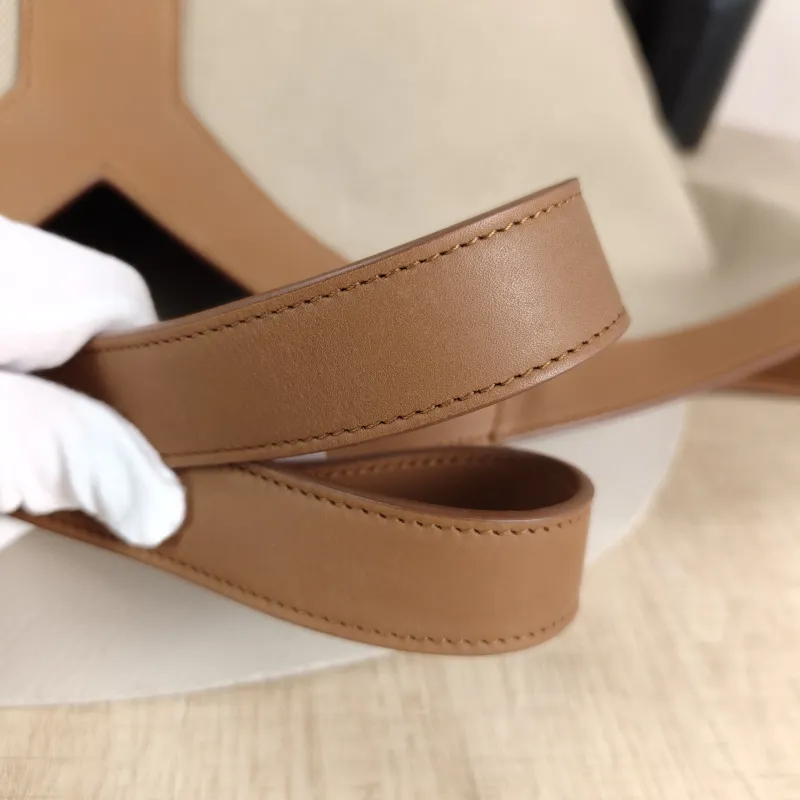 SAINT LAURENT Shoulder Bag Y Tote Bag Brown Canvas One Size 36 × 21 × 34 cm — detail view 10 of 11