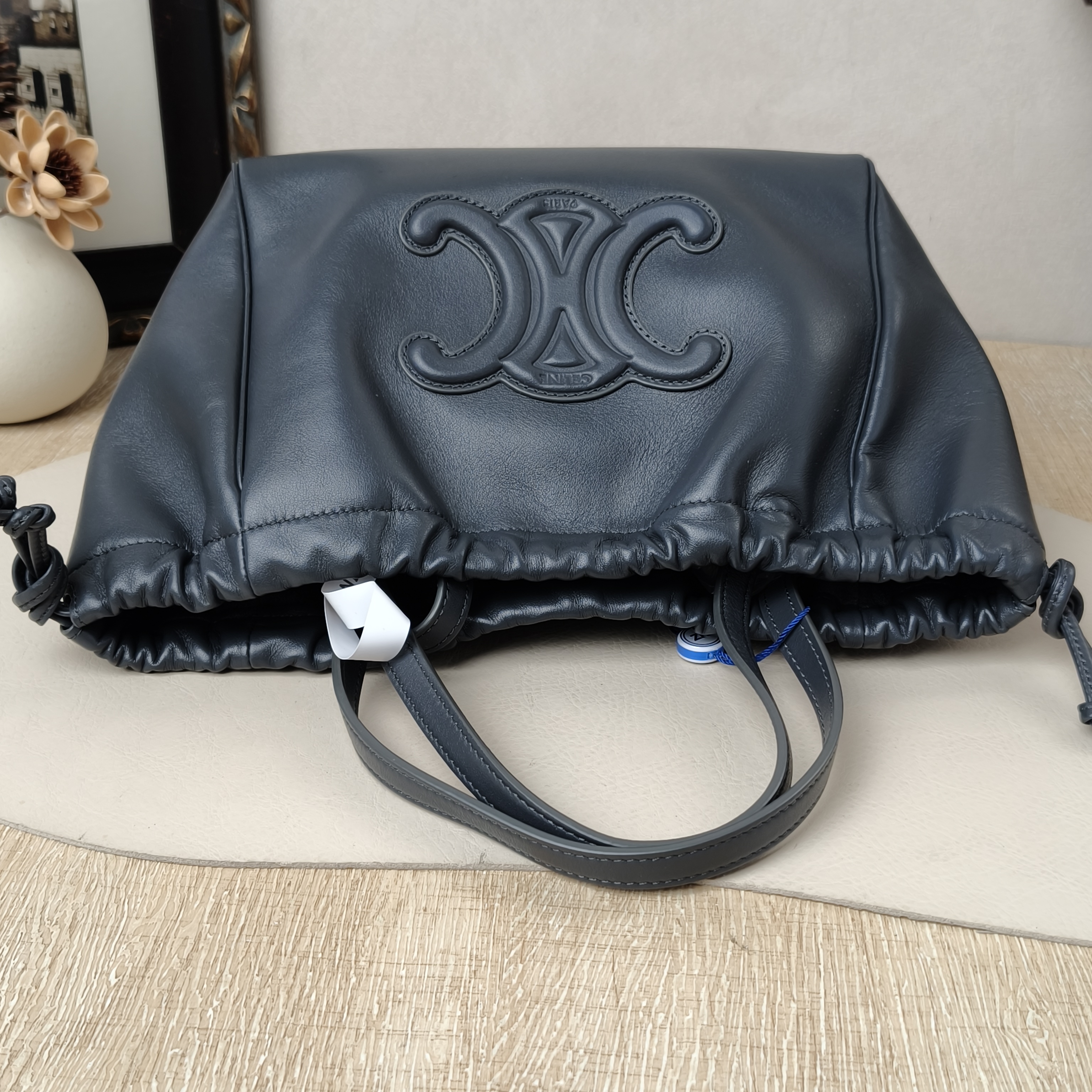 CELINE cabastriomphe Small Dark Grey Calfskin · Shoulder Strap · 22 × 15 × 17 cm — cover view 6 of 10