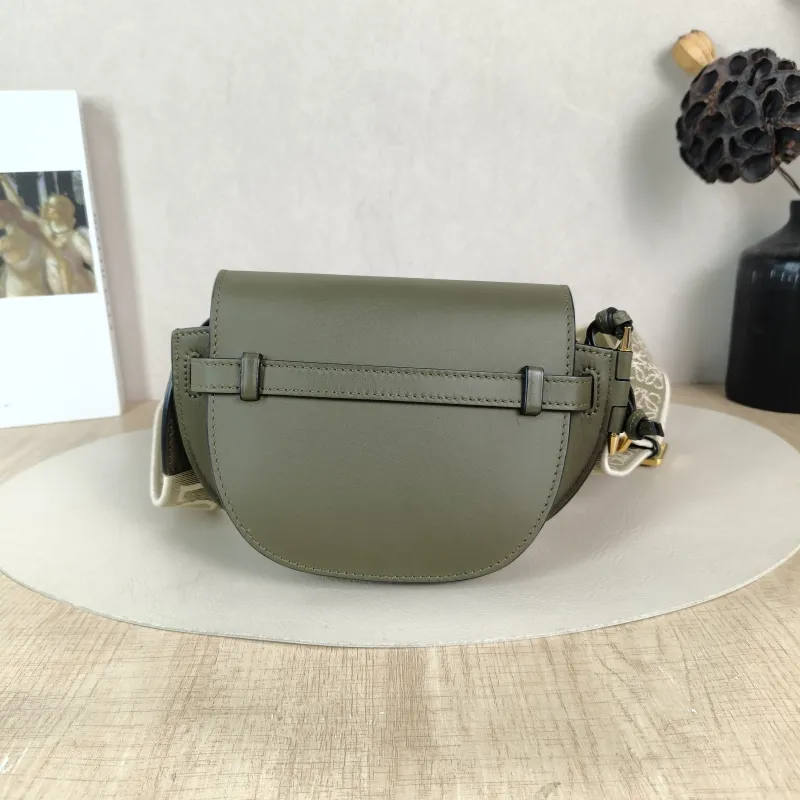 LOEWE Crossbody Bag Gate Dual Green Calfskin Mini 21 × 9.5 × 12.5 cm — cover view 5 of 5