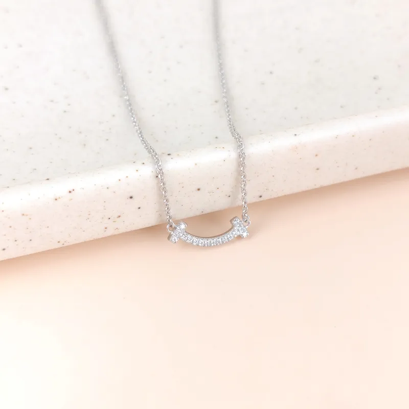 Tiffany&Co. Necklace TC ollection Smile Necklace White Gold Diamondmini44.5cm — cover view 5 of 8