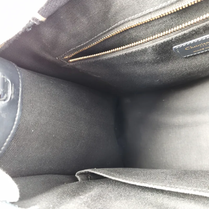 DIOR Shoulder Bag Book Tote Shoulder Strap Edition Blue Canvas · Calfskin Medium 36.5 × 16.5 × 28 cm — detail view 3 of 12
