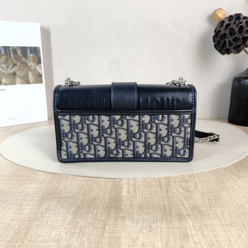 DIOR Crossbody Bag 30 Montaigne East-West 30 Blue Canvas， Small 21 × 6 × 12 cm — cover view 4 of 6