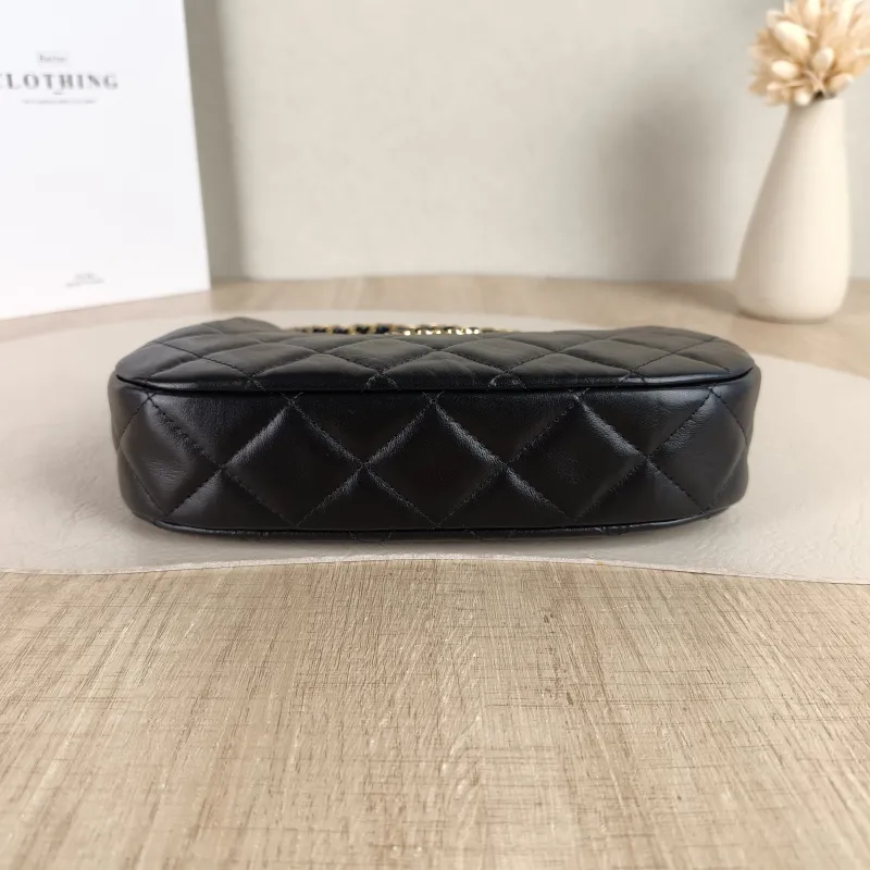 Chanel Shoulder Bag hobo 19 Black Lambskin Small 20 × 4.5 × 13 cm — cover view 4 of 5