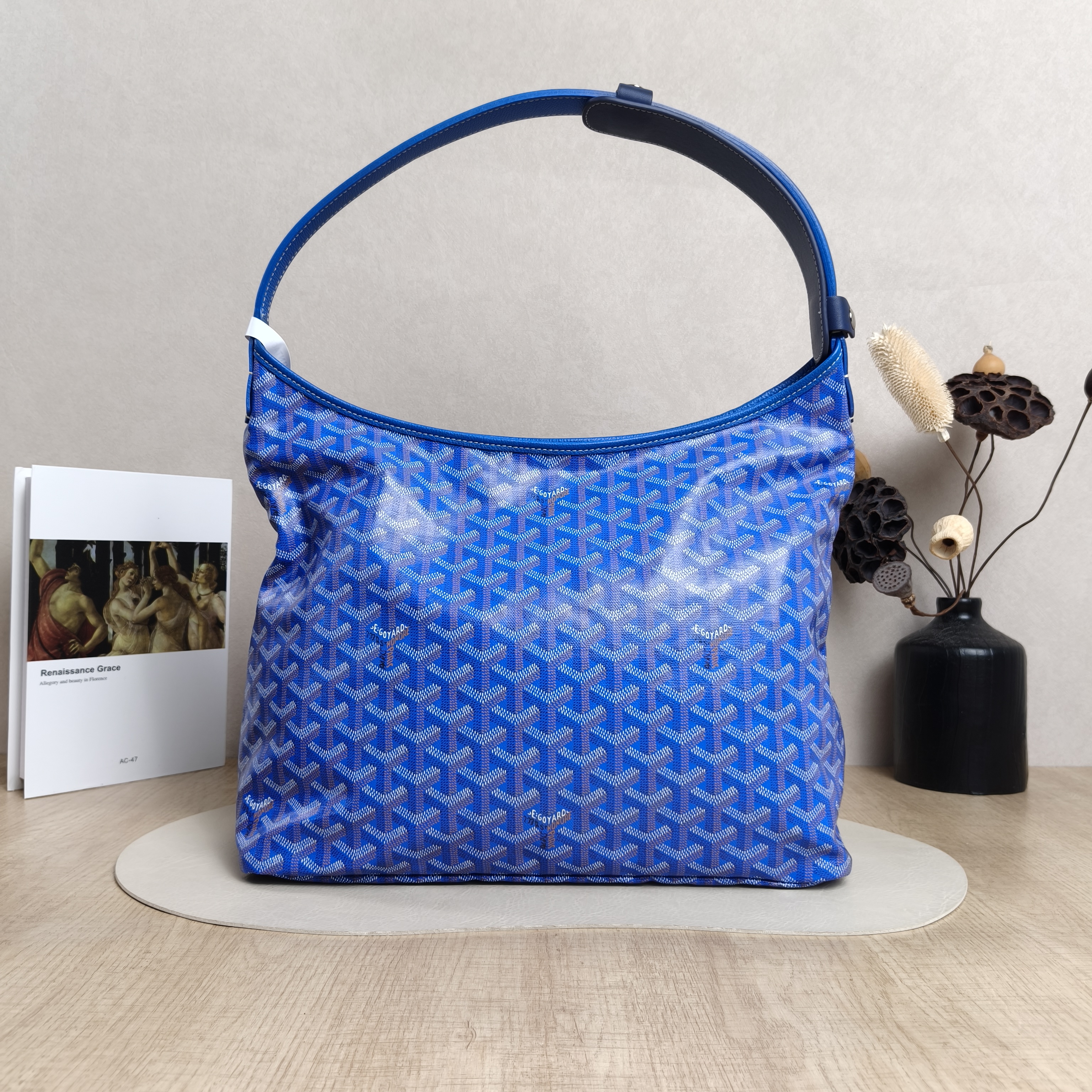 GOYARD Shoulder Bag Boheme Hobo​Blue PVC Small43 × 14 × 27 cm