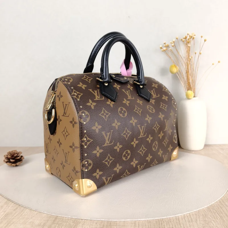 Louis Vuitton Shoulder Bag Speedy Trunk Monogram PVC One Size 27 × 15 × 20 cm — cover view 4 of 5