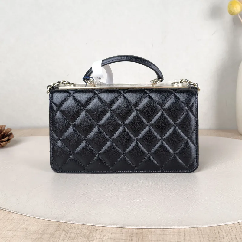 Chanel Crossbody Bag trendy cc woc Black Lambskin Mini 19.2 × 3.5 × 12.3 cm — cover view 4 of 6