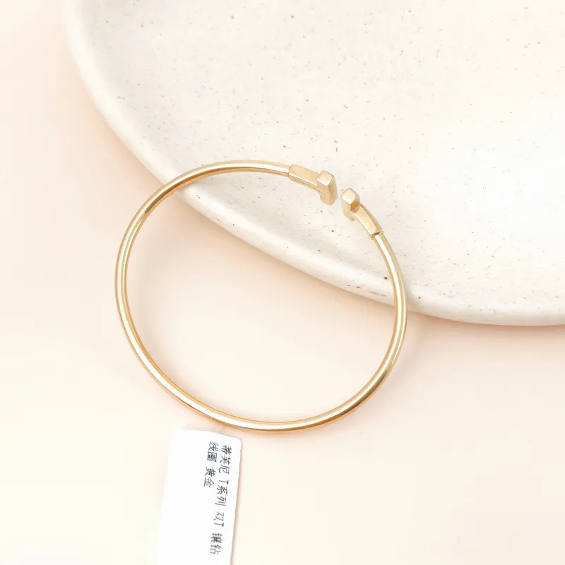 Tiffany&Co. Bangle TC ollection T Rose Gold 18K Diamond One Size 16.2cm — cover view 8 of 9