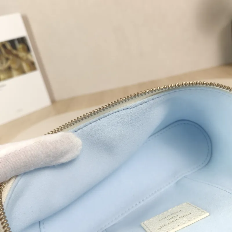 Louis Vuitton Shoulder Bag VANITY POUCH Cosmetic Bag White · Blue Calfskin One Size19 × 6.5 × 11.5 cm — detail view 13 of 13