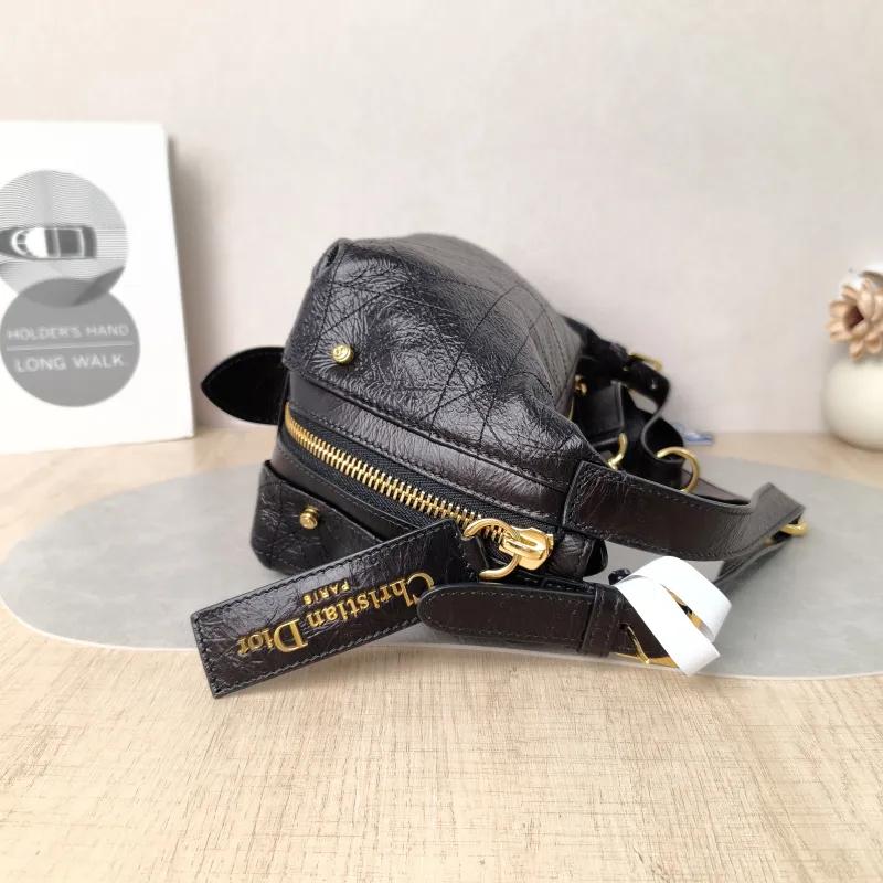 DIOR Shoulder Bag D-Journey Shoulder Bag Hobo Black Calfskin Medium 33 × 15 × 16 cm — detail view 2 of 15
