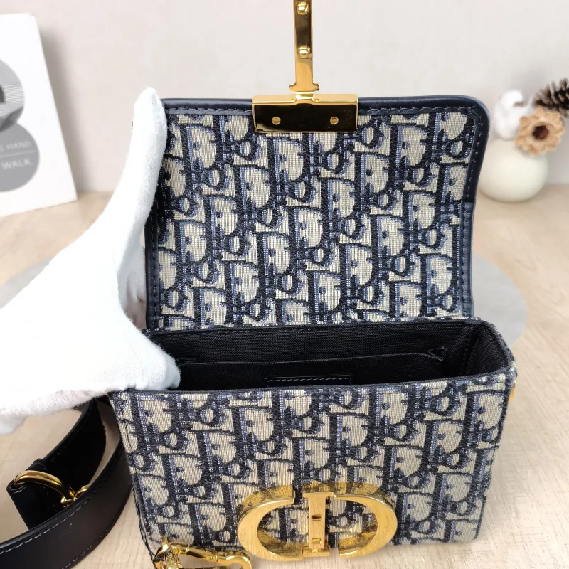 DIOR Crossbody Bag 30Montaigne 30 Box Box Blue Canvas Mini 17.5 × 5 × 11.5 cm — detail view 5 of 11