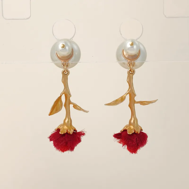 DIOR Jewelry · Earrings Red Pearl One Size — cover view 8 of 10