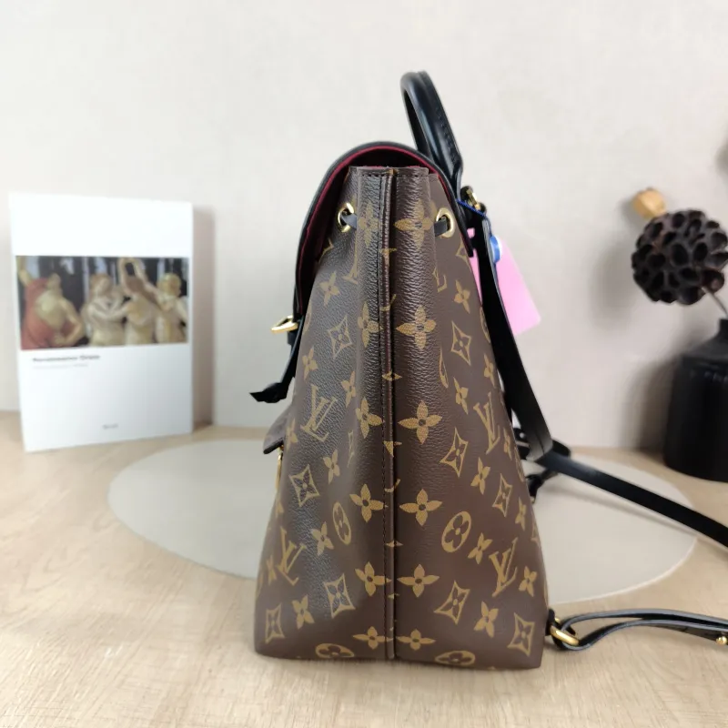 Louis Vuitton Backpack Montsouris Backpack Black PVC · Calfskin Small 27.5 × 14 × 33 cm — detail view 1 of 11