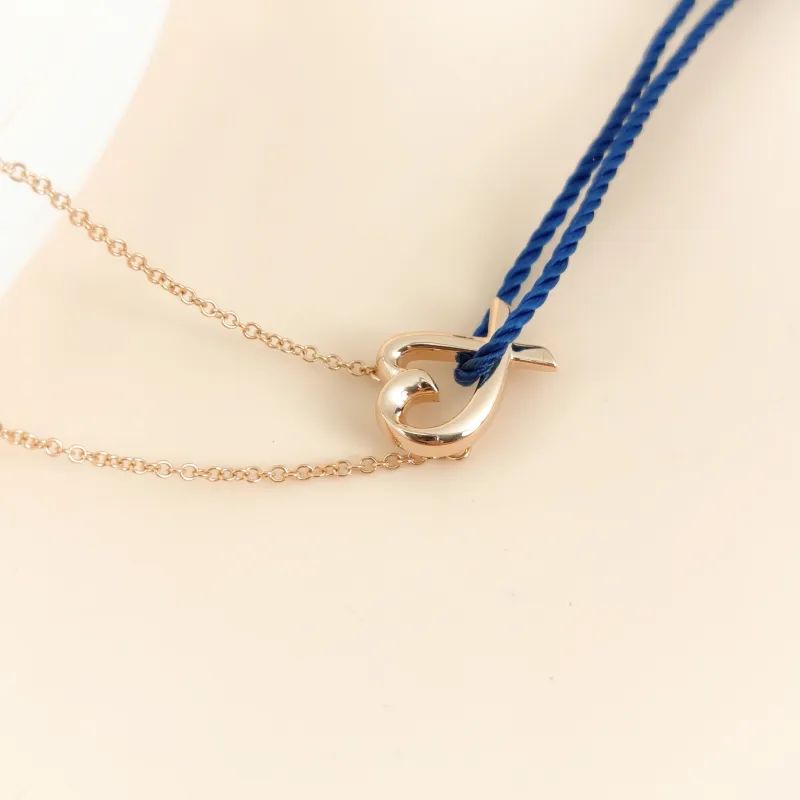 Tiffany&Co. Necklace Paloma Picasso Collection Loving Heart Necklace Rose Gold 18KR ose Gold One Size 41cm — cover view 9 of 10