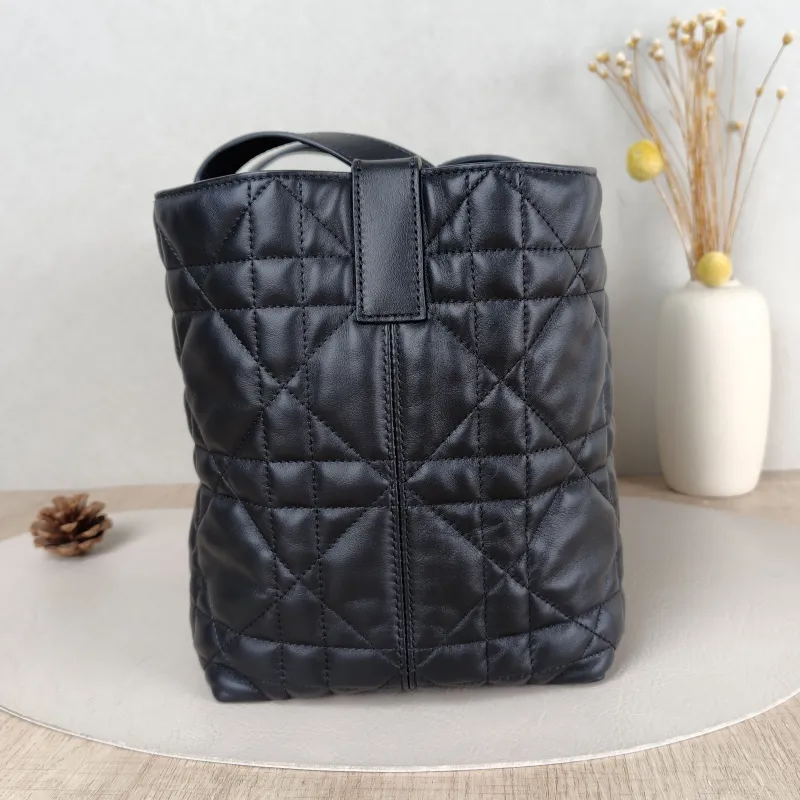 DIOR Top Handle Bag TOUJOURS Black Calfskin Medium 28.5 × 17 × 21.5 cm — detail view 9 of 13