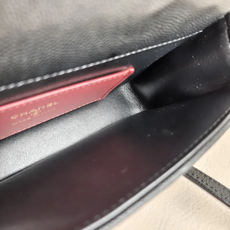 Chanel Crossbody Bag preppy coco Black Grained Calfskin Mini 17 × 5 × 11.5 cm — detail view 7 of 13
