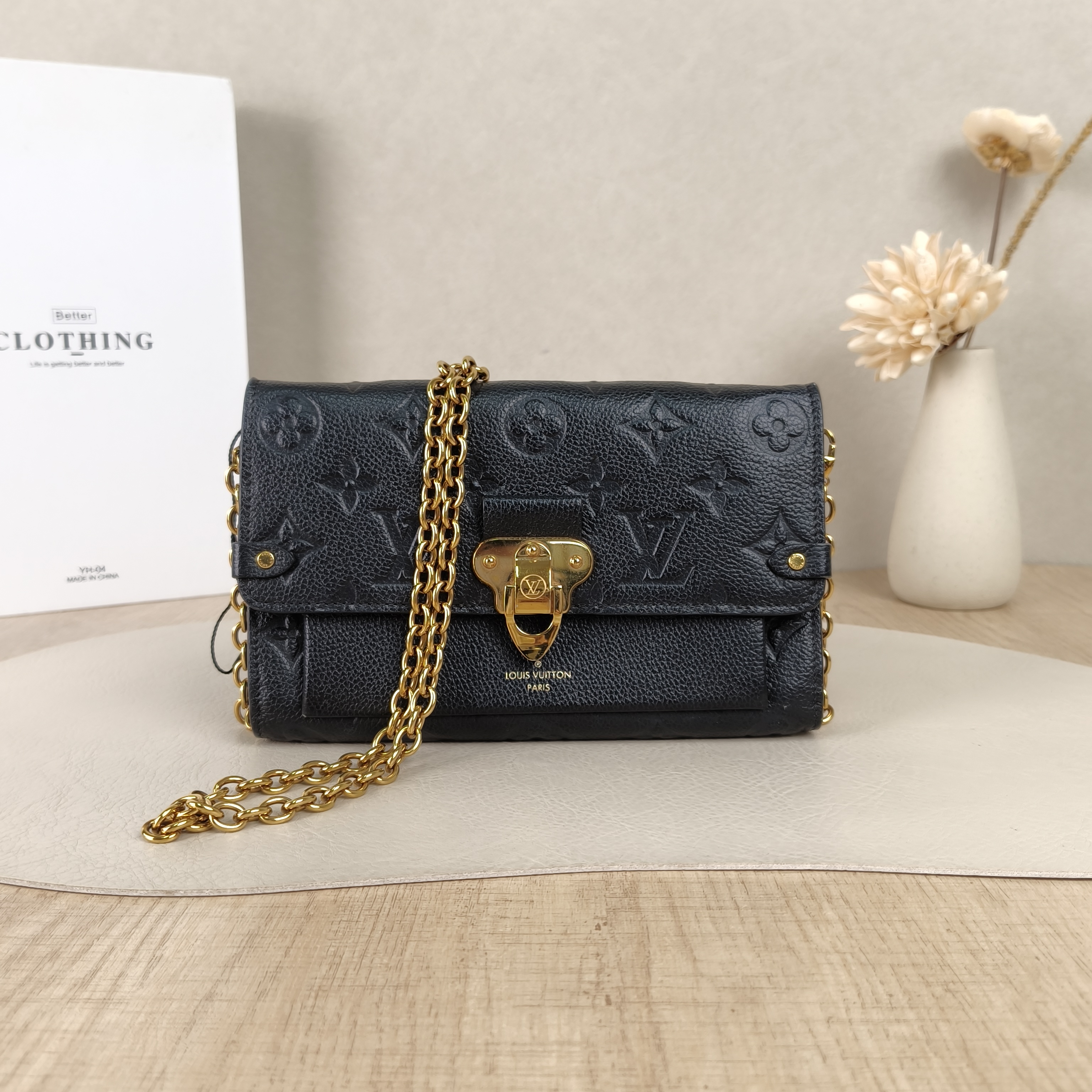 Louis Vuitton Wallet Edition Wallet Black Calfskin One Size19 × 2.5 × 12 cm