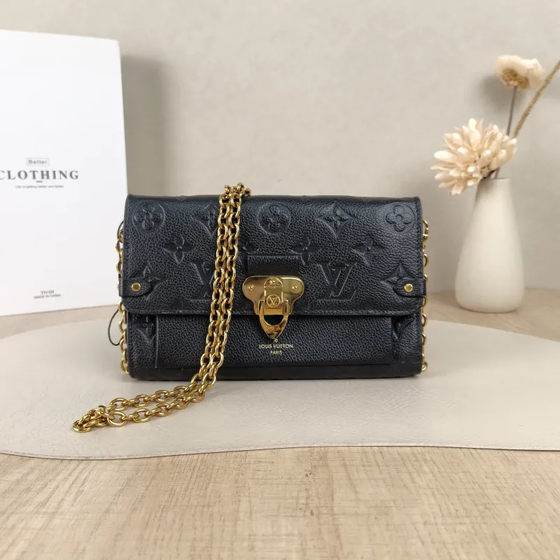 Louis Vuitton Wallet Edition Wallet Black Calfskin One Size19 × 2.5 × 12 cm