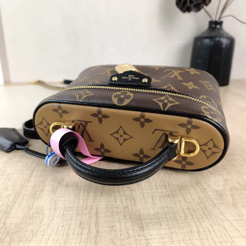 Louis Vuitton Shoulder Bag VANITY POUCH Cosmetic Bag Monogram PVC One Size 19 × 6.5 × 11.5 cm — detail view 6 of 10