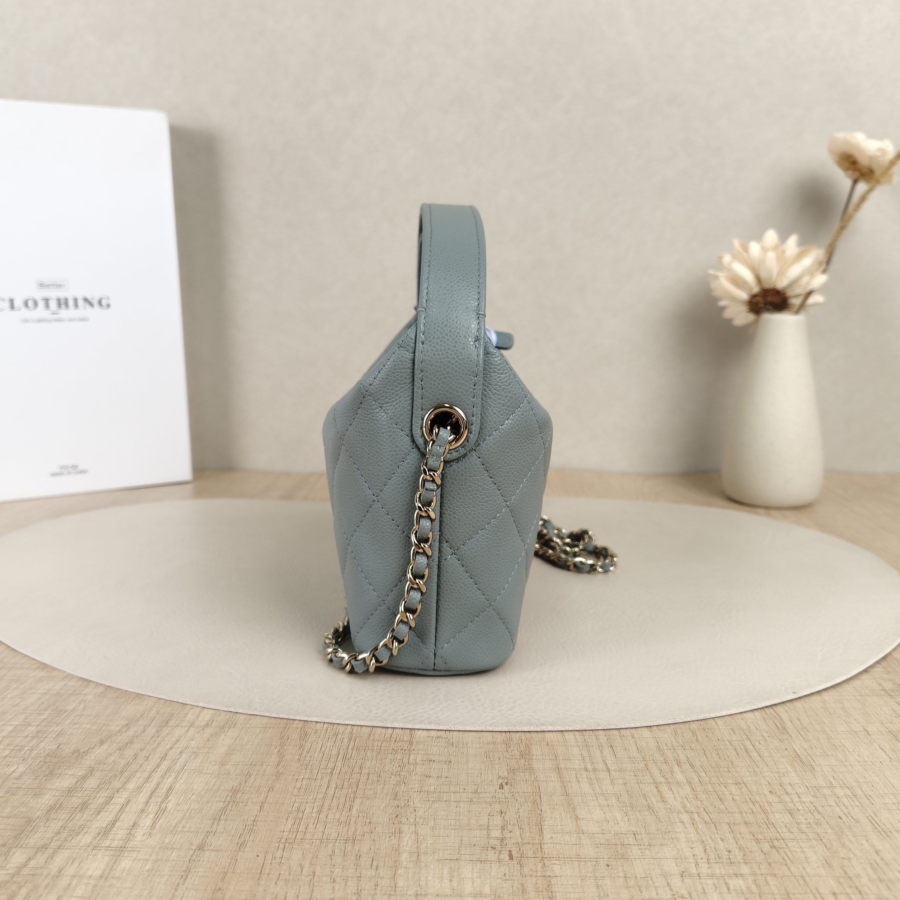 Chanel Crossbody Bag25a Green Grained Calfskin One Size16 × 6 × 10 cm — cover view 3 of 8