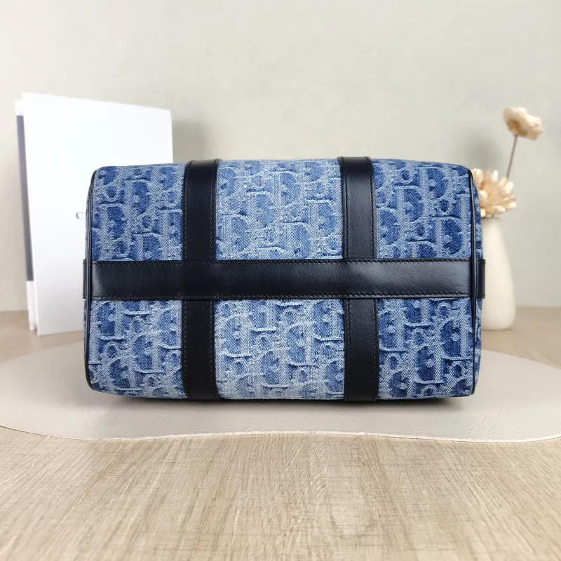 DIOR Top Handle Bag Groove 25 Top Handle Bag Blue Medium 25 × 16 × 19 cm — cover view 4 of 5