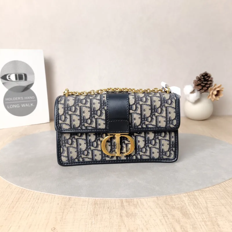 DIOR Crossbody Bag30 Montaigne East-West 30Blue Canvas Small21 × 6 × 12 cm