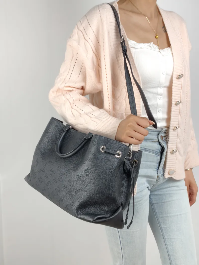 Louis Vuitton Crossbody Bag BELLA TOTE Black Calfskin One Size 32 × 13 × 23 cm — on-model view 2 of 3