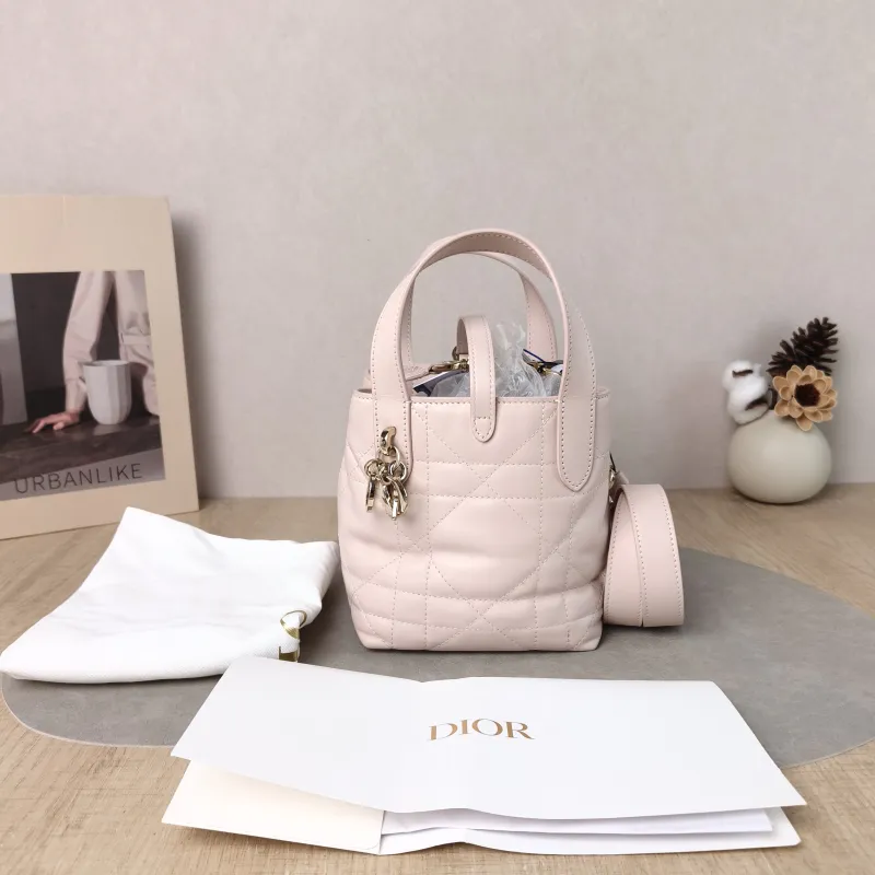 DIOR Top Handle Bag TOUJOURS Edition Pink Calfskin Mini 13 × 12 × 15 cm — cover view 5 of 6