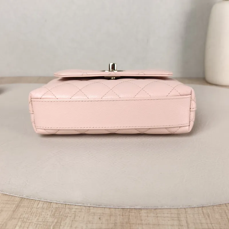 Chanel Top Handle Bag Coco Handle​ Pink Grained Calfskin Mini 14.5 × 5.5 × 11.5 cm — cover view 5 of 5