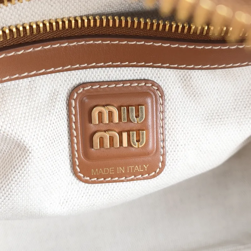 Miumiu Top Handle Bag Beau Canvas Large 34 × 10 × 20 cm — detail view 12 of 13