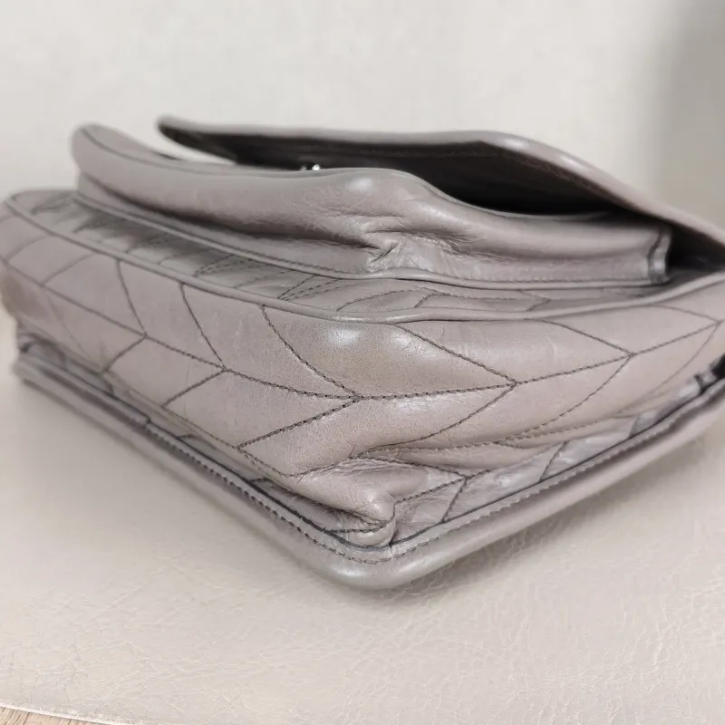 Miumiu Crossbody Bag Crossbody Bag Grey Calfskin One Size 21 × 7 × 17 cm — detail view 8 of 14