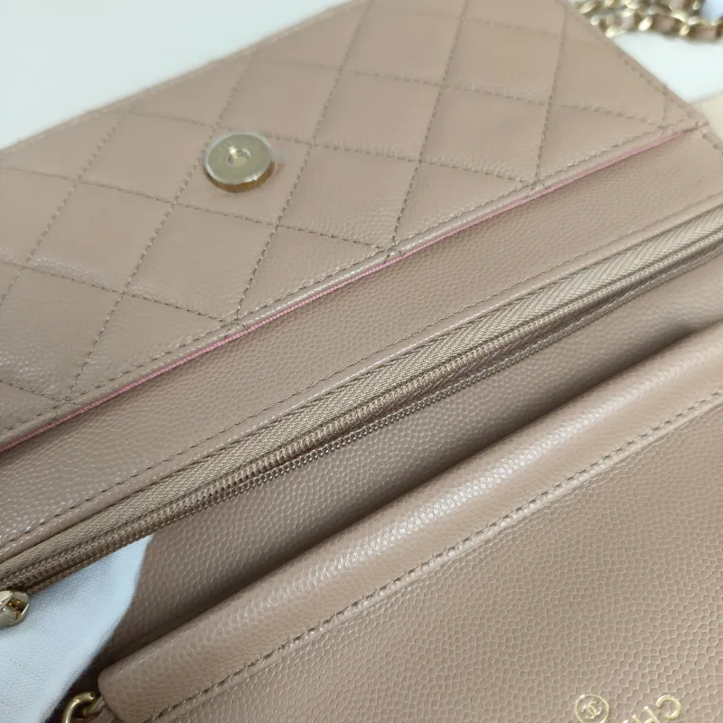 Chanel Crossbody Bag Edition cf woc Taupe Calfskin19.2 × 3.5 × 12.3 cm — detail view 13 of 13
