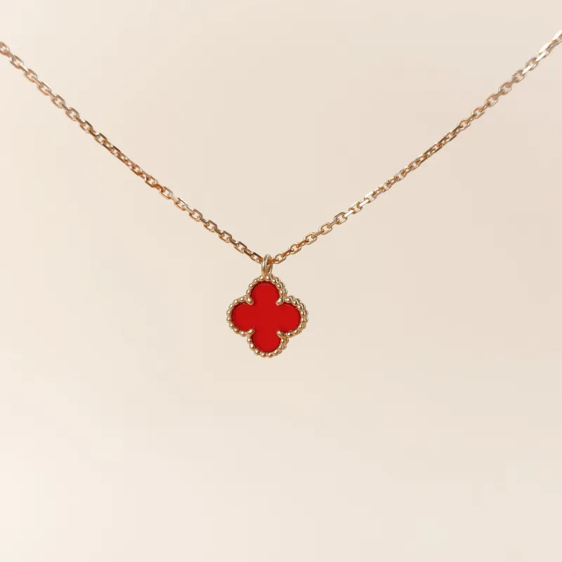 Van Cleef & Arpels Necklace Alhambra Alhambra Collection 18KR ose Gold Sweet Mini 45cm