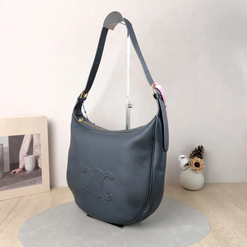 CELINE Shoulder Bag HELOISE TRIOMPHE Grey Calfskin Medium 28.5 × 8 × 30 cm — cover view 5 of 5