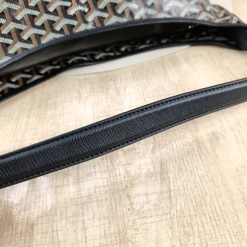 GOYARD Shoulder Bag Boheme Hobo​ Black ine Canvas Small 43 × 14 × 27 cm — detail view 8 of 14